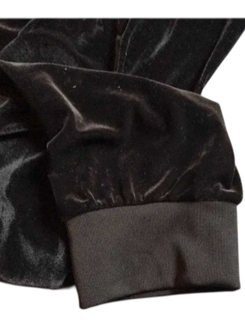Lauren Ralph Lauren Velour Lounge Set Black XL Top L Pants Soft Stretch - Picture 8 of 13